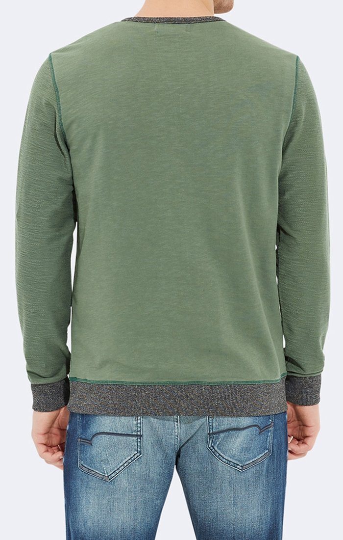 CREW NECK SWEATSHIRT - GREEN - Mavi Jeans