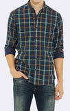 LINED DOUBLE POCKET PLAID SHIRT - GREEN - Mavi Jeans