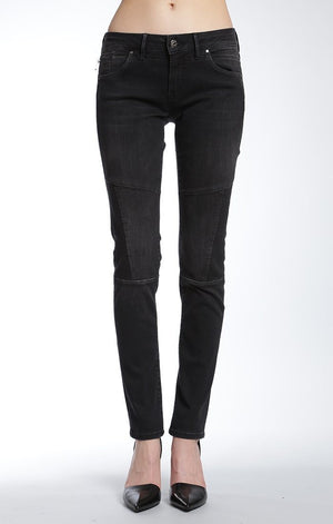 ADRIANA BIKER SKINNY IN SMOKE GLAM STR - Mavi Jeans