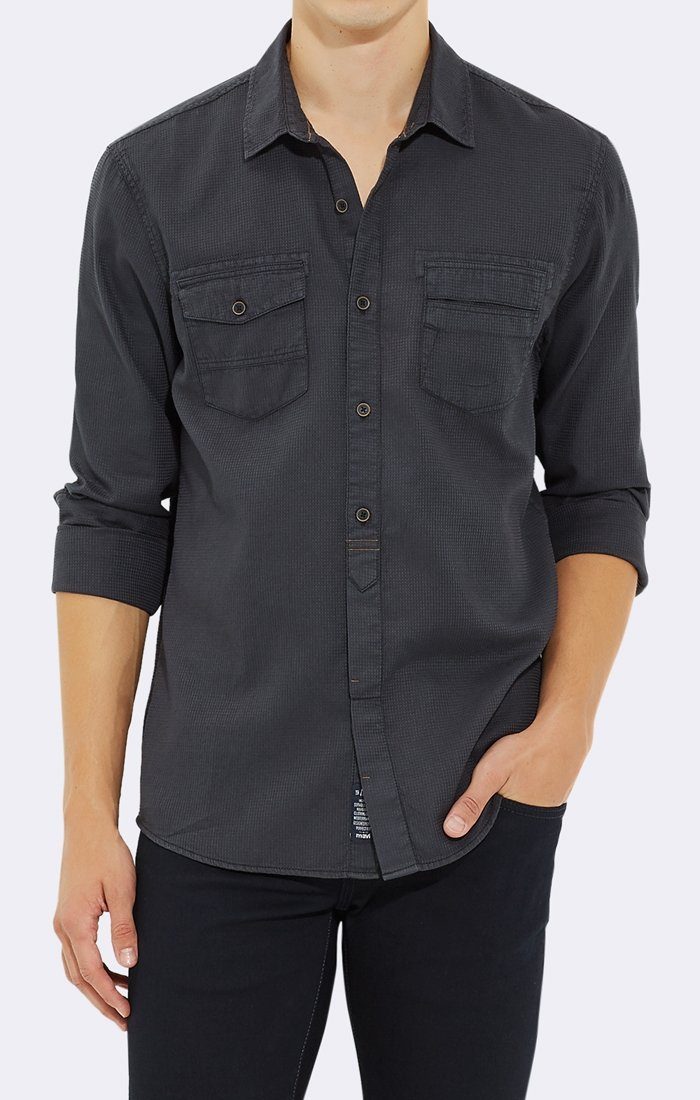 DUAL FLAP POCKET WAFFLE SHIRT - Mavi Jeans