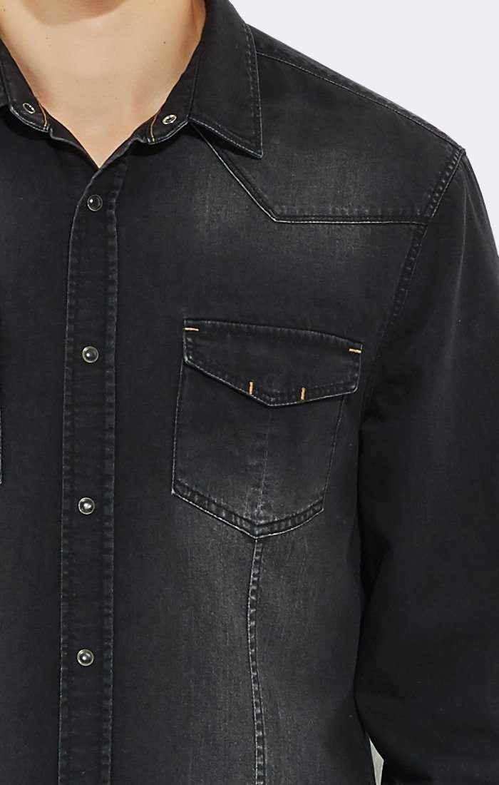 DENIM SHIRT IN BLACK - Mavi Jeans