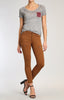 KARLINA SKINNY CARGO IN BRONZE BROWN TWILL - Mavi Jeans