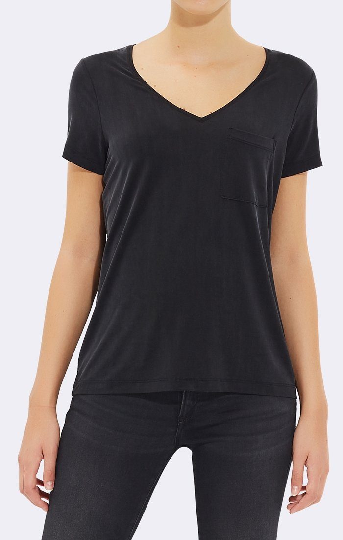 SILKY V-NECK TEE - Mavi Jeans