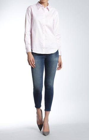 LEILA CLASSIC LONG SLEEVE SHIRT IN BLUSH - Mavi Jeans