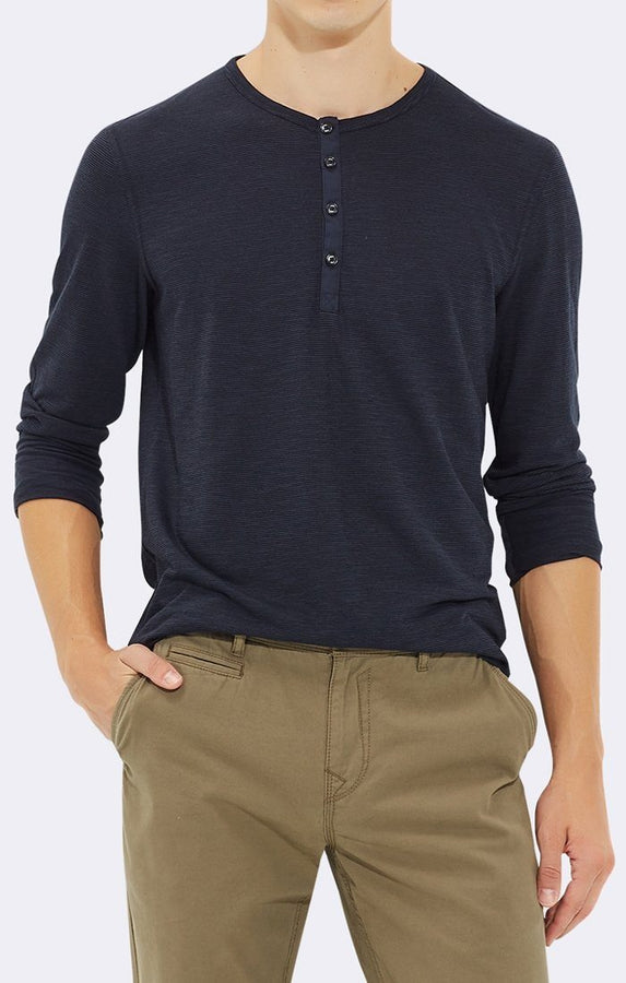 LONG SLEEVE HENLEY - Mavi Jeans