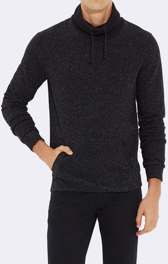 FUNNEL NECK SWEATSHIRT IN BLACK - Mavi Jeans