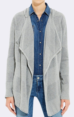 ZIP DETAIL CARDIGAN WITH HOOD - Mavi Jeans