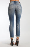 EMMA SLIM BOYFRIEND IN MID RIPPED PATCH VINTAGE - Mavi Jeans