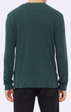 LONG SLEEVE TAB HENLEY - SPRUCE - Mavi Jeans