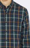 LINED DOUBLE POCKET PLAID SHIRT - GREEN - Mavi Jeans