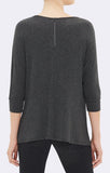 ZIP BACK TOP IN CHARCOAL - Mavi Jeans