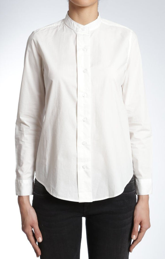 CHLOE ROUND COLLAR SHIRT IN WHITE - Mavi Jeans