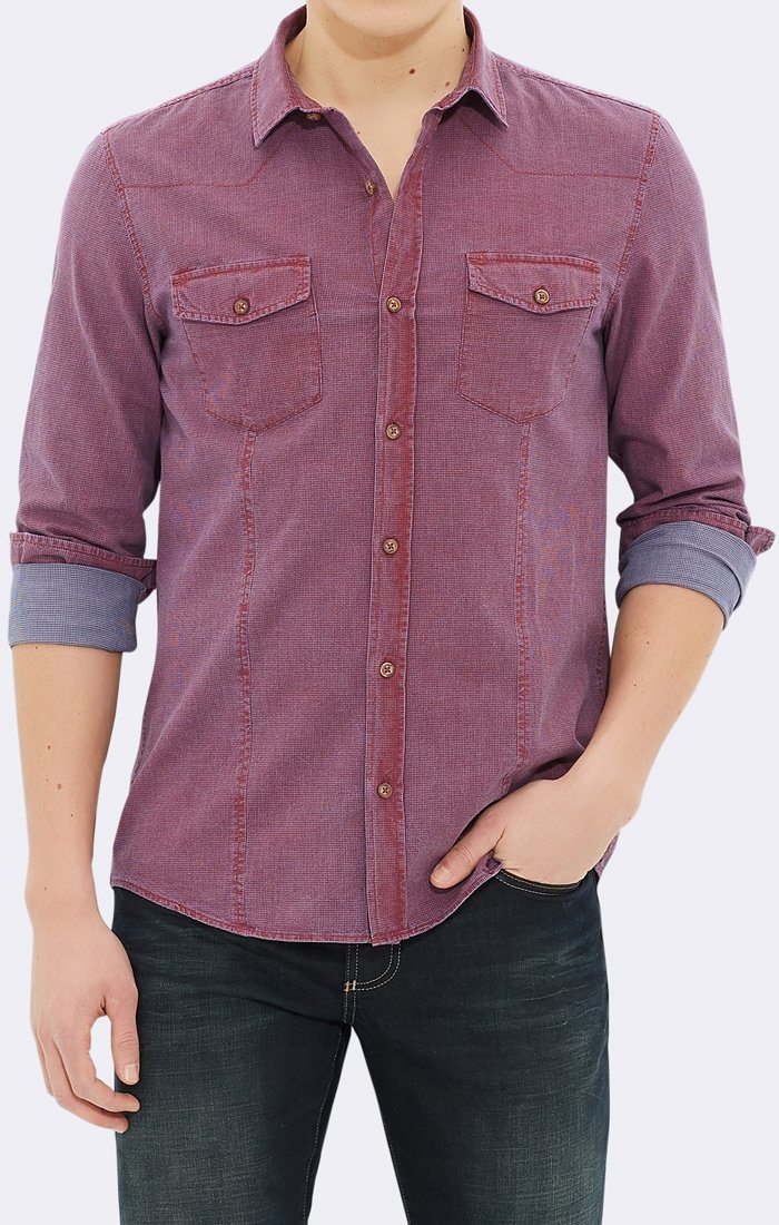 DOUBLE POCKET SHIRT - CARDINAL - Mavi Jeans