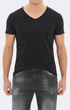 BASIC V-NECK TEE - BLACK - Mavi Jeans