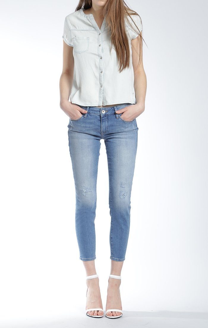 ADRIANA ANKLE SUPER SKINNY  IN LT INDIGO USED VINT - Mavi Jeans