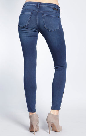 SERENITY ZIP  SKINNY  IN DEEP GOLD SATEEN - Mavi Jeans