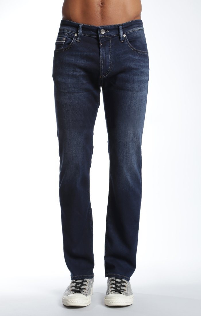 ZACH STRAIGHT LEG IN DEEP ULTRA MOVE WHITE EDGE - Mavi Jeans