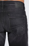 ZACH STRAIGHT LEG IN BLACK BRUSHED YALETOWN - Mavi Jeans