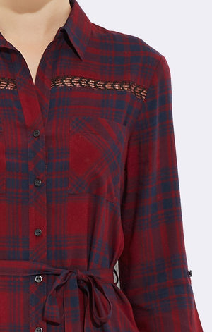 RED CHECKED DRESS - Mavi Jeans