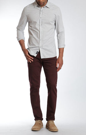 JAKE SLIM LEG IN BURGUNDY COLORED DENIM - Mavi Jeans