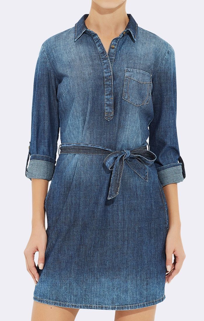 DENIM TIE DRESS - Mavi Jeans