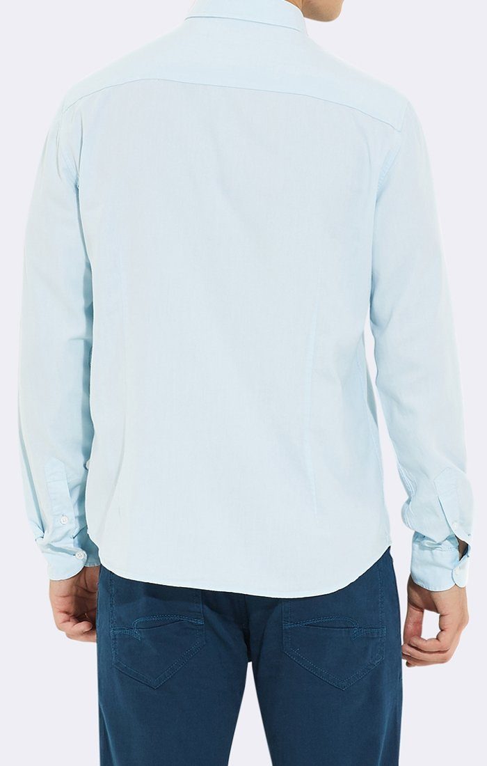 FITTED BASIC SHIRT - CLOUDY BLUE - Mavi Jeans