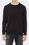 CREW NECK SWEATER - BLACK - Mavi Jeans