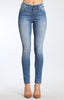 ALISSA SUPER SKINNY IN MID INDIGO GOLD FEATHER - Mavi Jeans