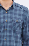 DOUBLE POCKET SHIRT MOON INDIGO CHECK - Mavi Jeans