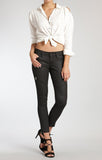 VICTORIA ZIP SKINNY IN BLACK GOLD JEATHER - Mavi Jeans