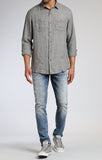 LINEN SLIM FIT SHIRT IN SLATE - Mavi Jeans