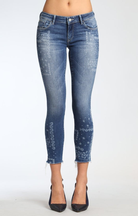 SERENA ANKLE SUPER SKINNY  IN FLOWER INDIGO - Mavi Jeans