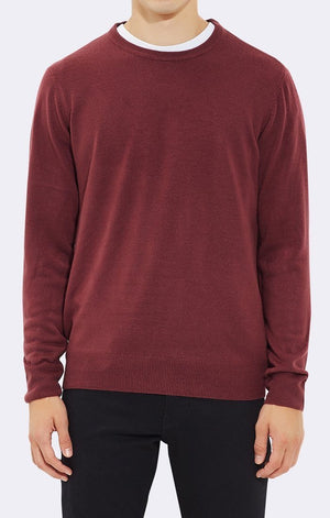 CREW NECK SWEATER - BORDO - Mavi Jeans