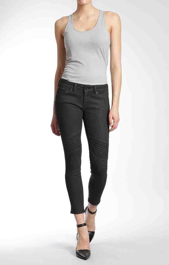 AURA SKINNY BIKER IN BLACK COATED GOLD - Mavi Jeans