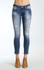 ADRIANA ANKLE SUPER SKINNY  IN DARK DESTRUCTED COUNTRY - Mavi Jeans