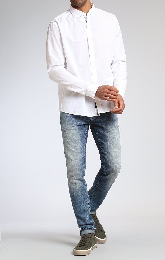 COTTON LINEN SLIM FIT SHIRT - Mavi Jeans