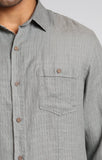 LINEN SLIM FIT SHIRT IN SLATE - Mavi Jeans