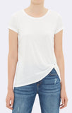 TWIST KNOT TEE - WHITE - Mavi Jeans