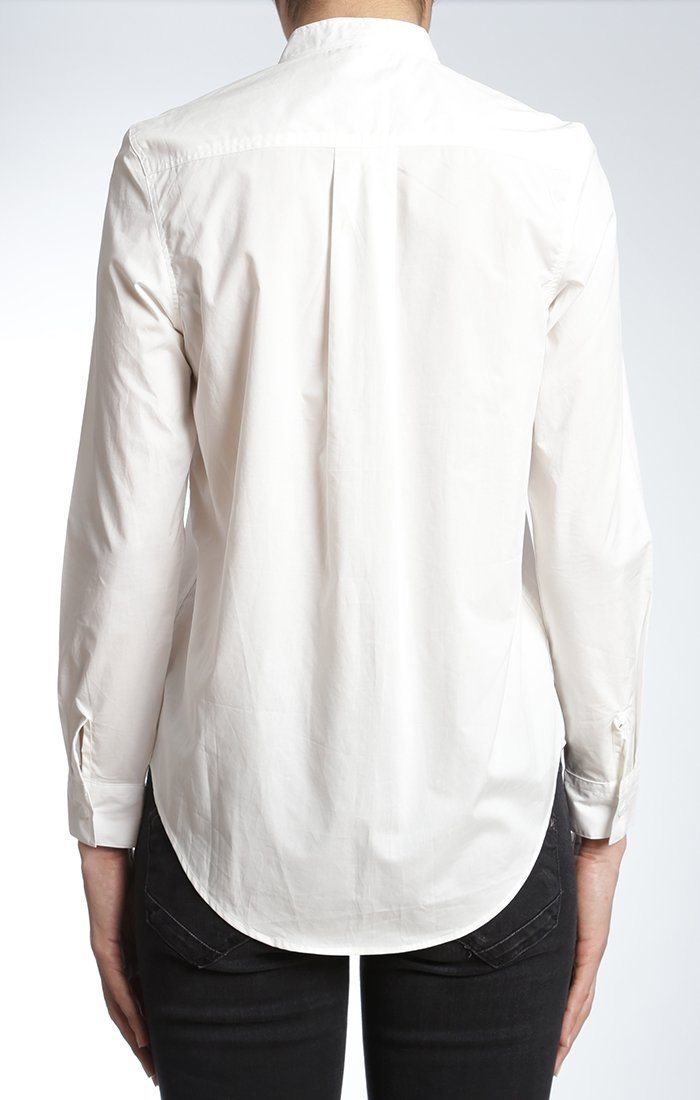 CHLOE ROUND COLLAR SHIRT IN WHITE - Mavi Jeans