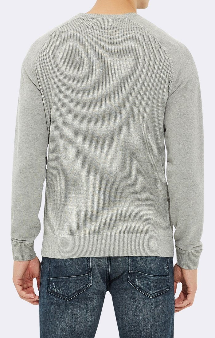 CREW NECK SWEATER  GREY MELANGE - Mavi Jeans