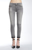 ADRIANA ANKLE SUPER SKINNY  IN GREY DESTRUCTED VINTAGE - Mavi Jeans