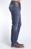 JAKE SLIM LEG IN DARK WHITE EDGE - Mavi Jeans