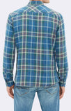 DOUBLE POCKET PLAID SHIRT - INDIGO CHECK - Mavi Jeans