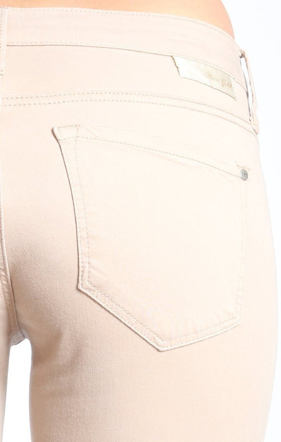 ALEXA ANKLE SKINNY  IN TAUPE GOLD SATEEN - Mavi Jeans