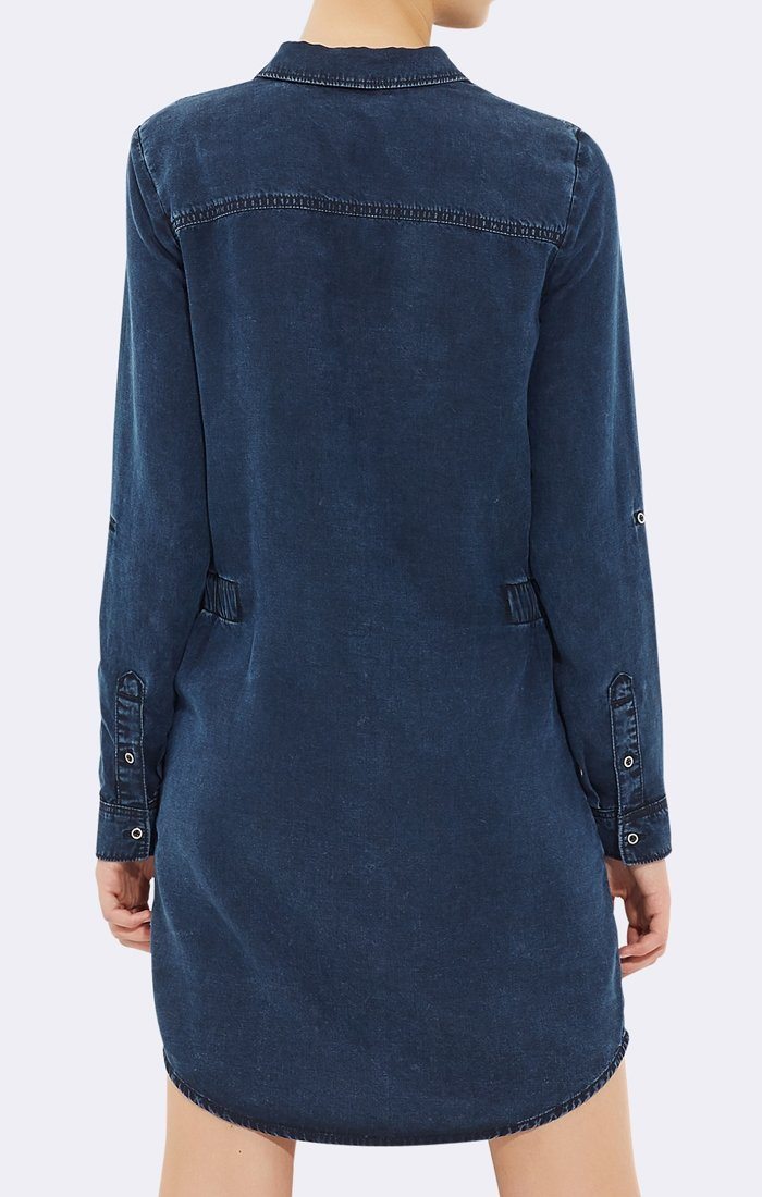 DENIM DRESS WITH DOUBLE POCKETS - Mavi Jeans