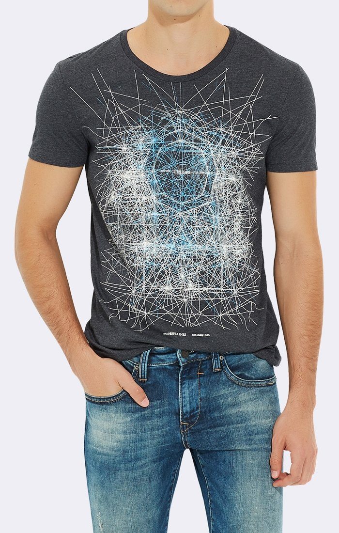 LIFE LINES GRAPHIC SHORT SLEEVE TEE - Mavi Jeans