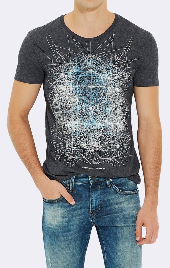 LIFE LINES GRAPHIC SHORT SLEEVE TEE - Mavi Jeans