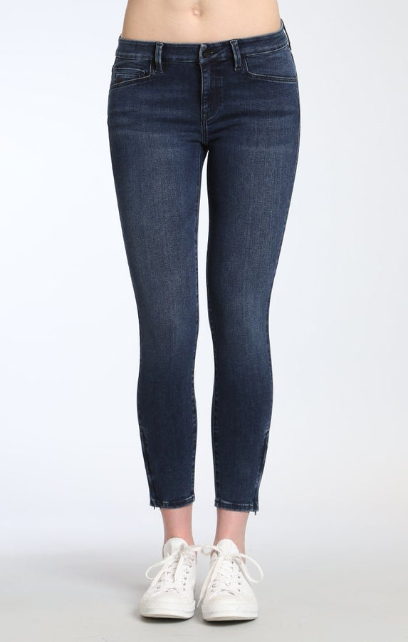 ADRIANA ANKLE ZIP SKINNY IN MIDNIGHT INDIGO MOVE - Mavi Jeans