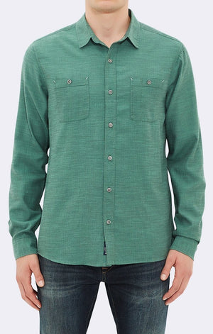 DOUBLE POCKET SHIRT - GREEN - Mavi Jeans