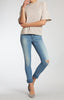 ALEXA ANKLE SKINNY  IN GREEN INDIGO GOLD FEATHER - Mavi Jeans